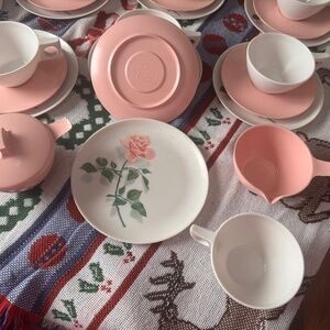 Vintage ROSE PLATES Newport by Westinghouse Melamine